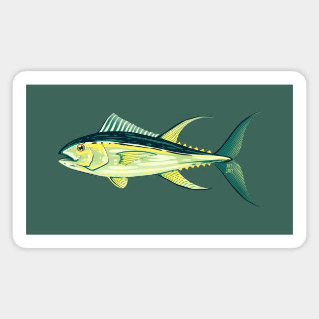 Yellowfin Tuna Sticker by ArtDary